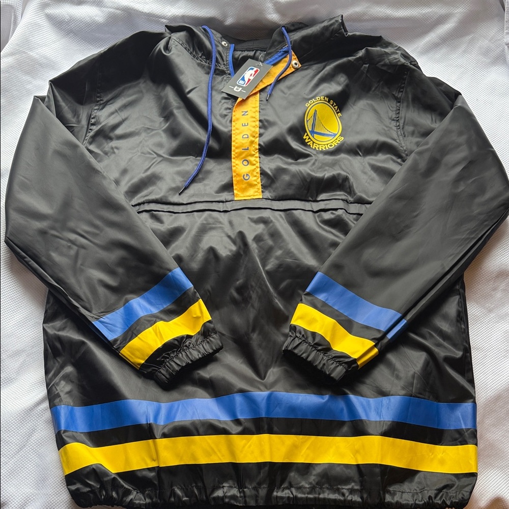 Golden State Warriors Black Rain Jacket - XXL